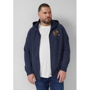 s.Oliver Big Size sweatvest donkerblauw