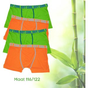 4 Bamboe Boxershorts voor Jongens | Licht Blauw | Geel | Maat 116/122