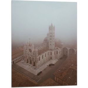Vlag - Bovenaanzicht van Kathedraal in Siena, Italie - 60x80 cm Foto op Polyester Vlag