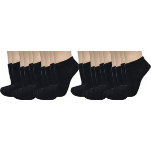 Zwarte sneaker sokken | 10 Paar | Multipack unisex | maat 39-42 | Naadloos | Enkel sokken | Voor heren en dames