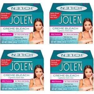JOLEN - Creme Bleach Mild Formula plus Aloe Vera 125 ml - 4 Pak - Voordeelverpakking