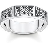 Thomas Sabo - Ring - Zwart - Zilver - Zirkoon - Gezwarte Textuur
