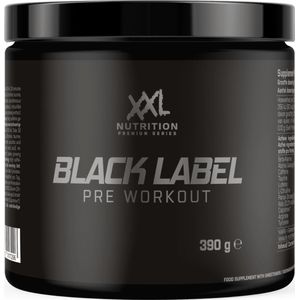 XXL Nutrition - Black Label Pre-Workout - Beta-Alanine, Taurine, L-Citrulline, Arginine & 330 mg cafeïne per Serving - Pre Workout Energy Drink Sport Supplement - Orange Fruit - 390 Gram - 30 doseringen