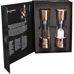 Cole & Mason Gourmet Precision Derwent Gun Copper Salt & Pepper Mill Gift Set 190 mm