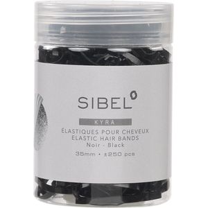 Sibel Haarelastiek Kyra TPU Zwart 50 st