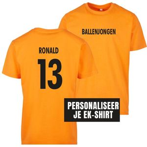 EK t-shirt oranje S - Gepersonaliseerd - Ballenjongen - soBAD. | EK 2024 | Unisex | T-shirt dames | T-shirt heren | Voetbal