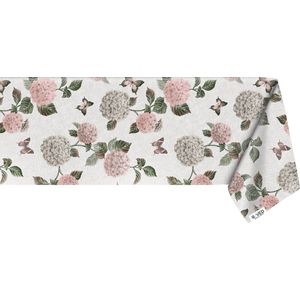 Raved Tafelzeil Hortensia 140 cm x 300 cm - Roze - PVC - Afwasbaar