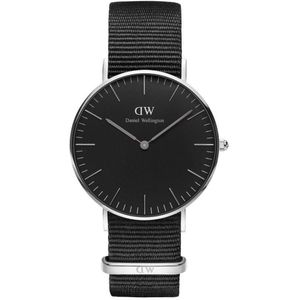Daniel Wellington Classic Black Cornwall horloge  (36 mm) - Zwart