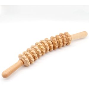 RugMassage - Massage Apparaat - Houten Massage Stok Bodyflow Voor Natuurlijke Verlichting - 1 Stuk - Beige