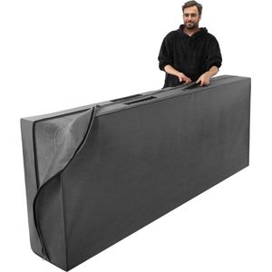 Navaris - Matrasbeschermer - Grijs - 90 x 200 x 25 cm - Ademend en Stevig
