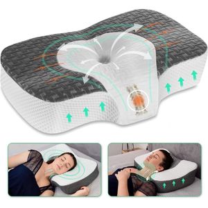 QPFO® Anti snurk kussen – ergonomisch apneu kussen – speciaal voor zijslapers – comfortabel kussen tegen snurken en slaapapneu