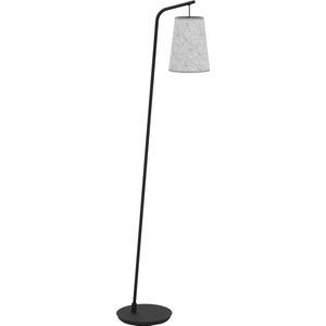 EGLO Alsager Vloerlamp - E27 - 170 cm - Zwart/Grijs - Vilt/Staal