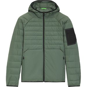 BOSS GREEN - Gewatteerde Jas - Open Green - Met Capuchon - Ritszakken
