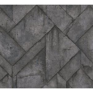 BETONLOOK BEHANG | Industrieel - zwart grijs - A.S. Création Industrial