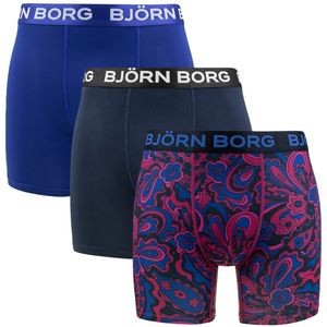 Björn Borg heren sports microfiber 3P boxers basic flowers multi