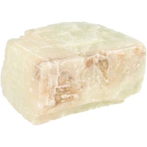 Calciet groen dubbelspaat ruw stuk 1,5 - 1,75 kilo