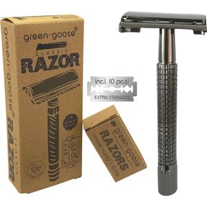 QSHAVE - Dubbelzijdig Scheermes - Klassiek Scheermes - Voor Mannen en Vrouwen