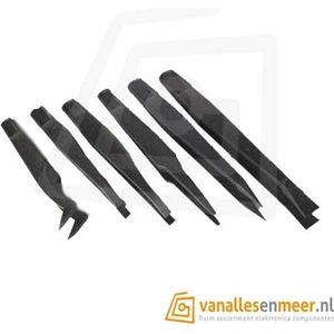 Kunststof pincetten antistatisch 6-delig Lengte 115 mm tweezer - pincet