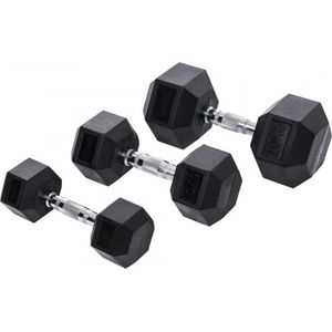Taurus Hex TPE Single Dumbbell 37.5kg – Hexagonale Halter met Rubberen Coating – Antislip Grip – Functionele en Krachttraining – Per Stuk Geleverd