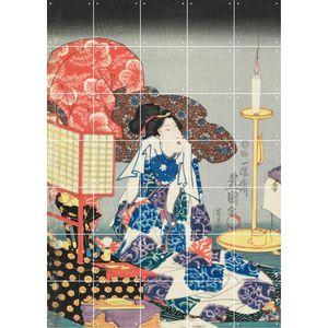IXXI Fashionable brocade patterns of the Imperial palace 1, Utagawa Kuniyoshi & Victoria and Albert Museum - 100 x 140 cm - Gratis ophangtool - Grote
