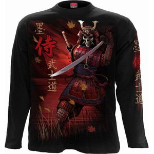 Spiral Samurai Heren Shirt met lange mouwen - zwart - XXL