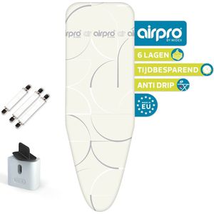 AIRPRO By Widex 6 laagse strijkplankhoes - 50% sneller strijken - Geen water meer onder je strijkplank - maat XXL voor een breedte van 44 tot 50 cm en een lengte van 130 tot 140 cm