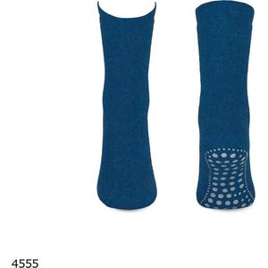 Anti slip huissokken - jeansblauw - maat 31/34