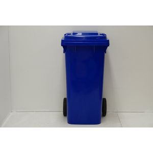120 liter blauw  Kunststof Kliko Afval Rolcontainer container -