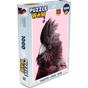 Puzzel Kaketoe - Vogel - Roze - Legpuzzel - Puzzel 1000 stukjes volwassenen