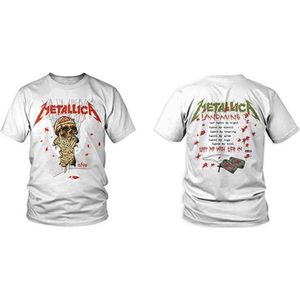 Metallica - One Landmine Heren T-shirt - S - Wit
