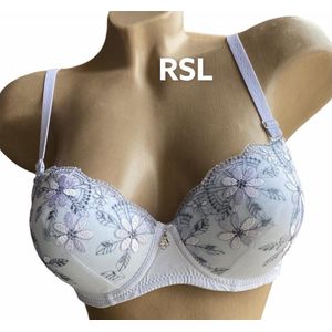 Bh push up met borduursel 65B/70A wit