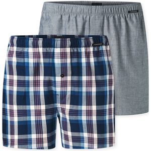 Schiesser - Wijde Boxershorts - Blauw - 2-pack - Heren