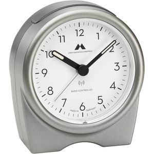 Draadloze Analoge Wekker met Snooze en Stijgend Alarm in Metallic Kleur