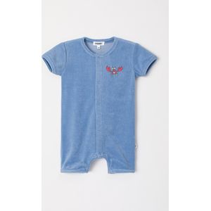 Woody jumpsuit baby unisex - blauw badstof - 241-10-BBB-T/818 - maat 68