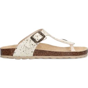 Braqeez 422411-503 Meisjes Slippers - Wit - Imitatieleer - Gesp