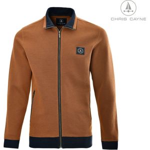 Vest 3000 roest LM Chris Cayne - maat 4XL - valt klein - pompoen kleur - vest met rits - grote maten