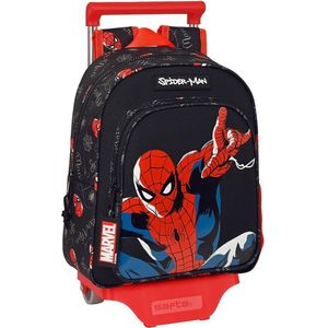 Schoolrugzak met Wielen Spiderman Hero Zwart (27 x 33 x 10 cm)
