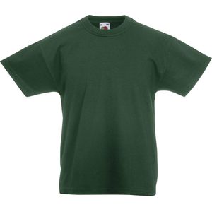 5 Fruit of the Loom Original Kids T-shirt 5 stuks groen maat 164