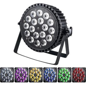 LED Par Spot – Podiumverlichting Met 18 RGBWA+UV 6-in-1 LED's, DMX512-besturing Voor DJ, Disco, Bruiloft En Feestverlichting [Energieklasse G]