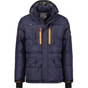 Warme Winterjas Basilboli Met Capuchon Blauw Geographical - S