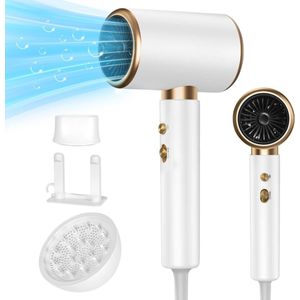 Professionele Haardroger 2400 W met Diffuser en Negatieve Ionen Technologie - Sneldrogend, Warm/Koud, Voor Thuis en Reizen