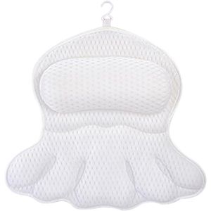 Badkussen, ergonomisch kussen, badkussen, draagbaar badkussen met hoofdsteun, neksteun, rugschouders, past in alle badkuipen