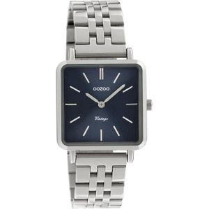 OOZOO Vintage series - zilverkleurige horloge met zilverkleurige roestvrijstalen armband - C9951 - Ø29