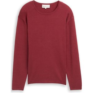 TOM TAILOR DENIM - Trui - Roestrood - Recht Model - Lange Mouw