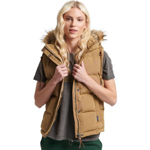 Superdry Vintage Everest Faux Fur Vest Bruin M