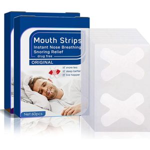 Equivera Mondtape - 20 Stuks - Gemiddeld Sterk - Mouth Tape - Mondpleisters - Slaaptape - voor Beter Slapen - Adem door je Neus - Mondpleister