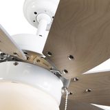 QAZQA Fresh - Moderne Plafondventilator met Lamp - 1 Lichts - 800 Mm - Wit - Woonkamer - Slaapkamer