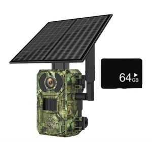 WNHB® Wildcamera 4G Op Zonne-energie - Mobiele Buiten Beveiligingscamera - Ultra HD Nachtzicht Met Bewegingssensor