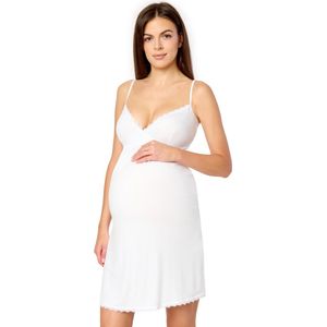 Merry Style Dames Zwangerschap Onderrok - Kort - Elastisch – Licht- Viscose – Wit – S – MS-MS10-466-UW