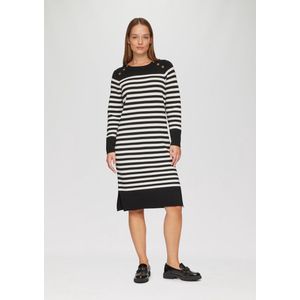 s.Oliver Gebreide jurk  zwart / wit